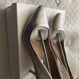 INC size 7 1/2 gold colored heels